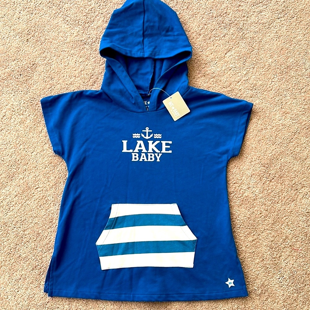 New with Tags We Baby Blue Hooded Cover-Up